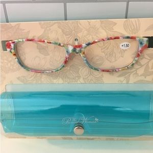 💦 $12 or 2/$20💦 The Pioneer Woman Floral Reading Glasses with Case +1.50 New